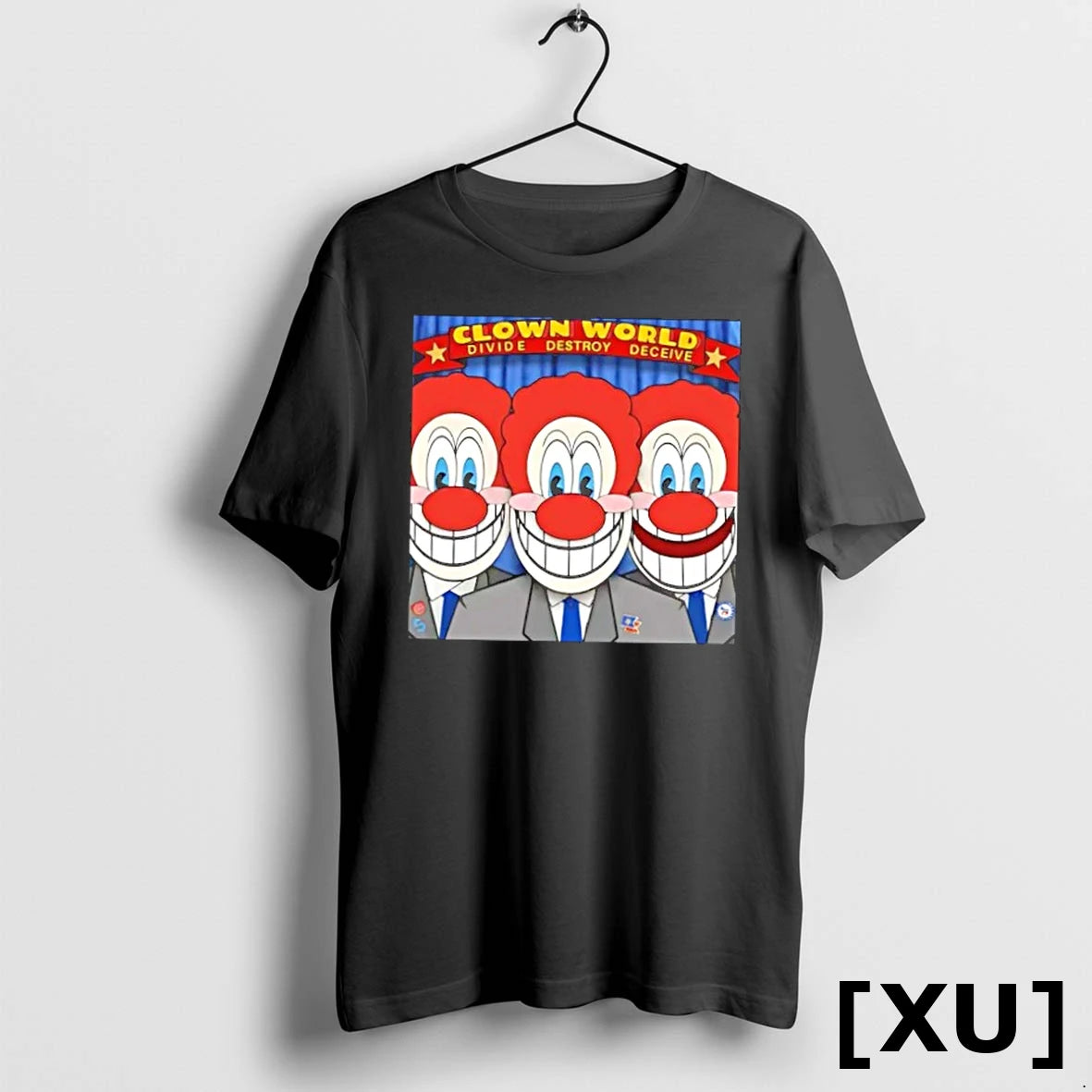 Official Clown World Divide Destroy Deceive Cartoon Tshirts Sweater