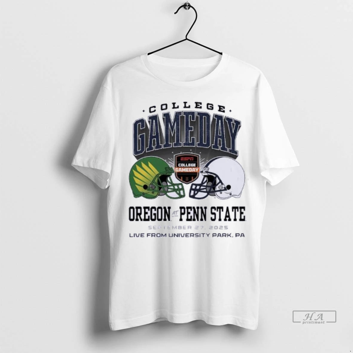 Official College Gameday 2025 Oregon Vs Penn State Duel Helme Tshirts Sweater