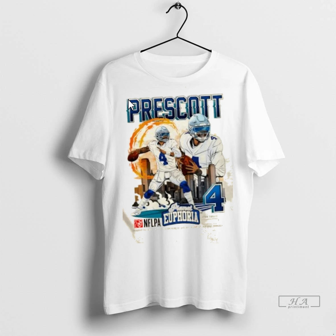 Official Dak Prescott Dallas Cowboys Number 4 Graphic Tshirts Sweater