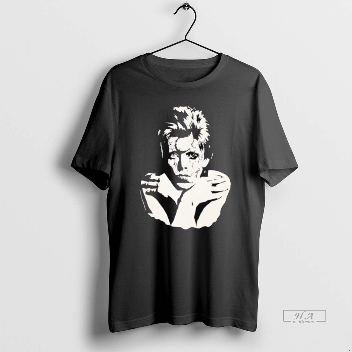 Official David Bowie Portrait Classic Retro Black