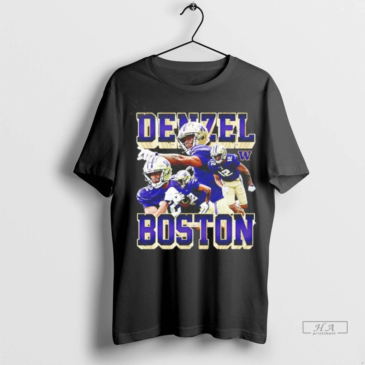 Official Denzel Boston Washington Huskies Collage Tee Tshirts Sweater