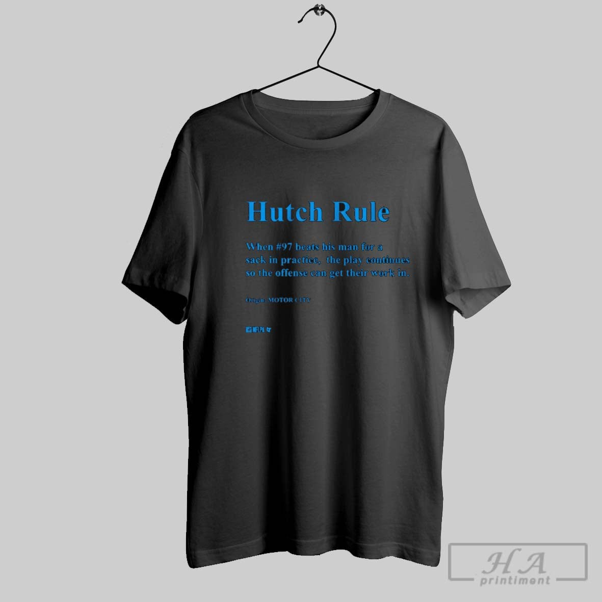 Official Detroit Lions Aidan Hutchinson Hutch Rule When 97 Beats His Man For A Sack