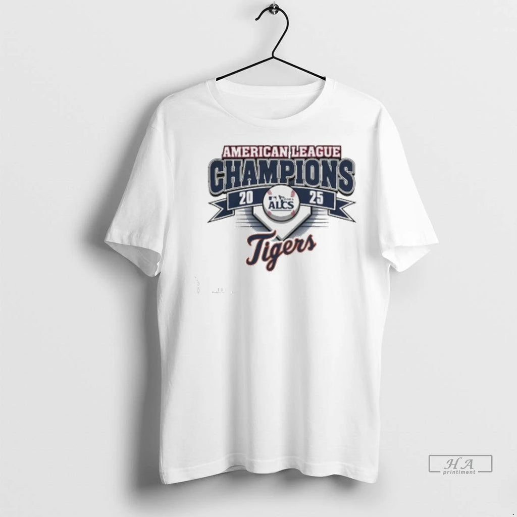 Official Detroit Tigers 2025 American League Champions Champions Ladies Tshirts Sweater