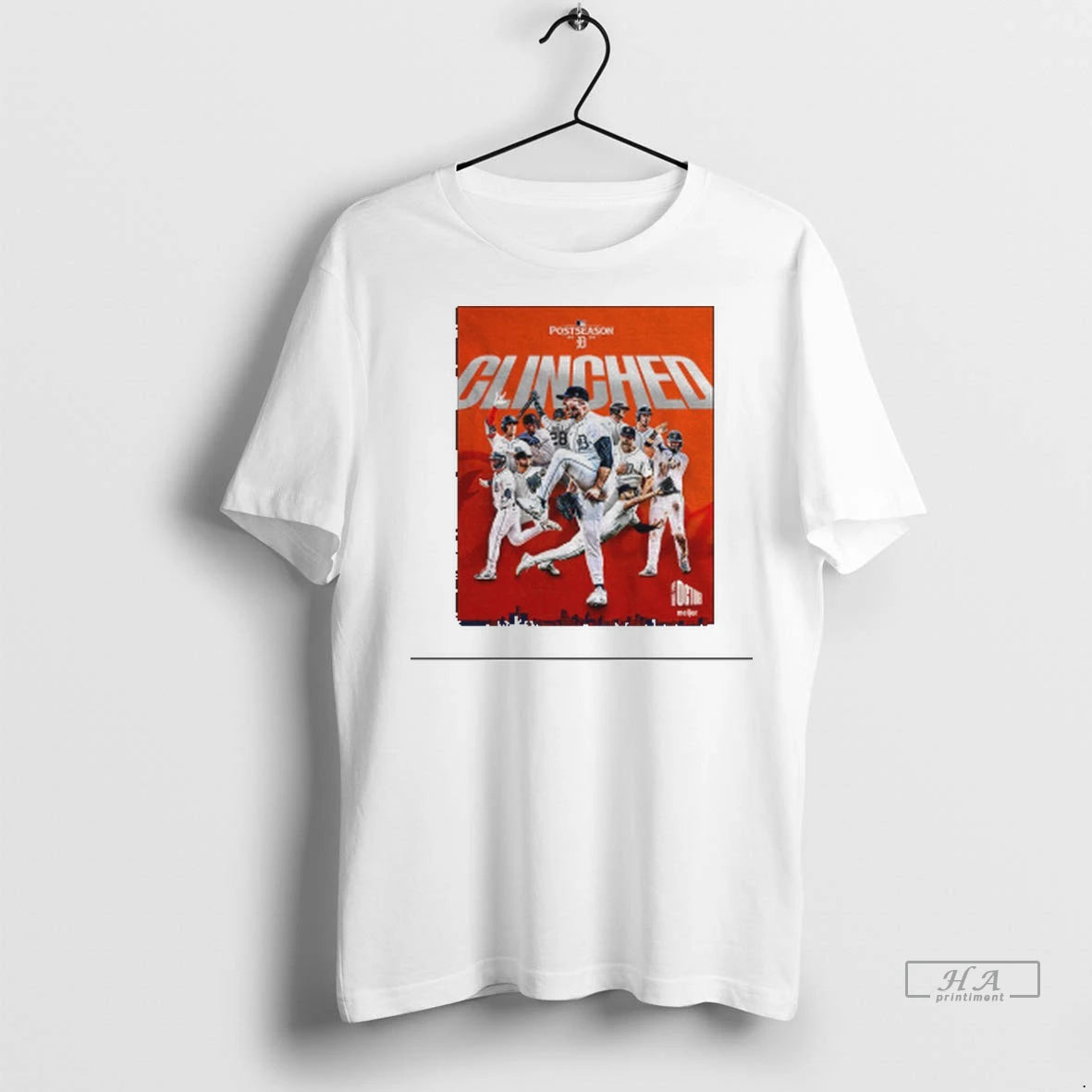 Official Detroit Tigers Clinched Postseason Built For October Mlb Tshirts Sweater