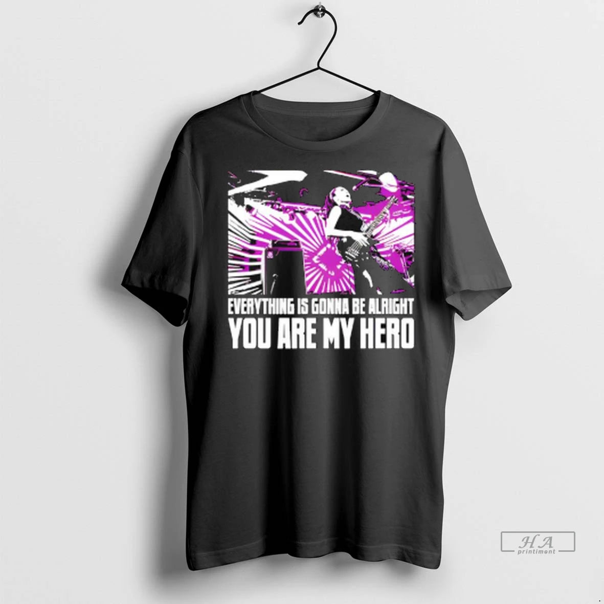 Official Everything Is Gonna Be Alright You Are My Hero Purple Ladies Tshirts Sweater