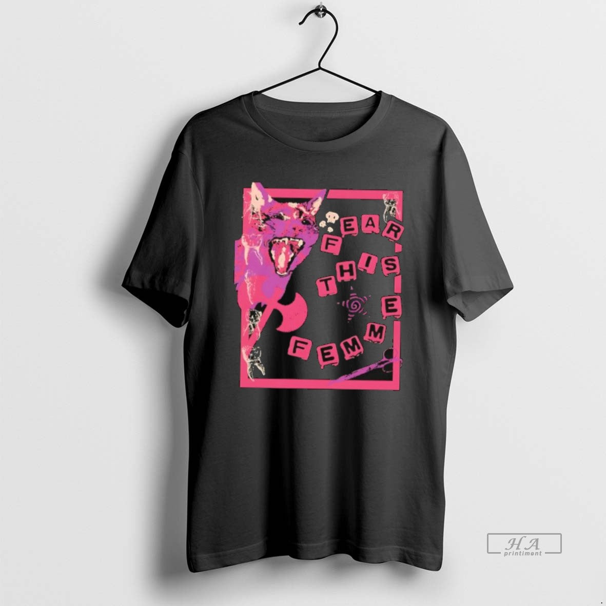 Official Fear This Femme Dog Art Retro