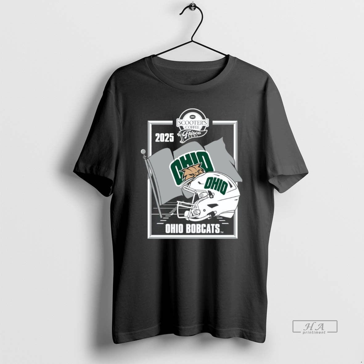 Official Fj21ixl7 Ohio Bobcats 2025 Scooters Coffee Frisco Bowl Helmet