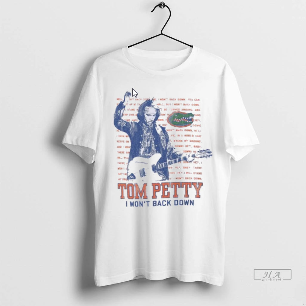 Official Florida Gators Tom Petty In Concert I Wont Back Down Tshirts Sweater