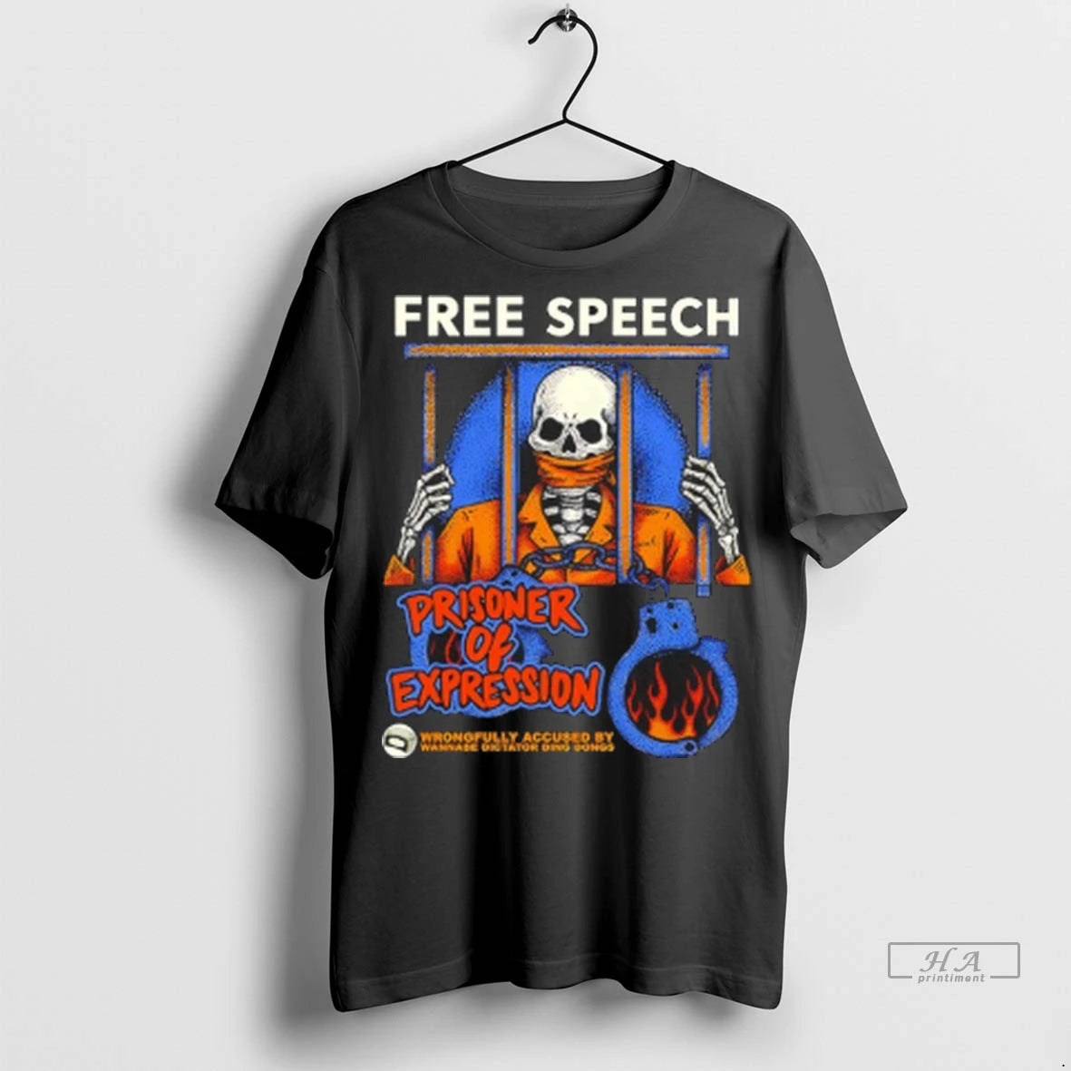 Official Free Speech Prisoner Of Expression Skeleton Shot Vintage Tshirts Sweater