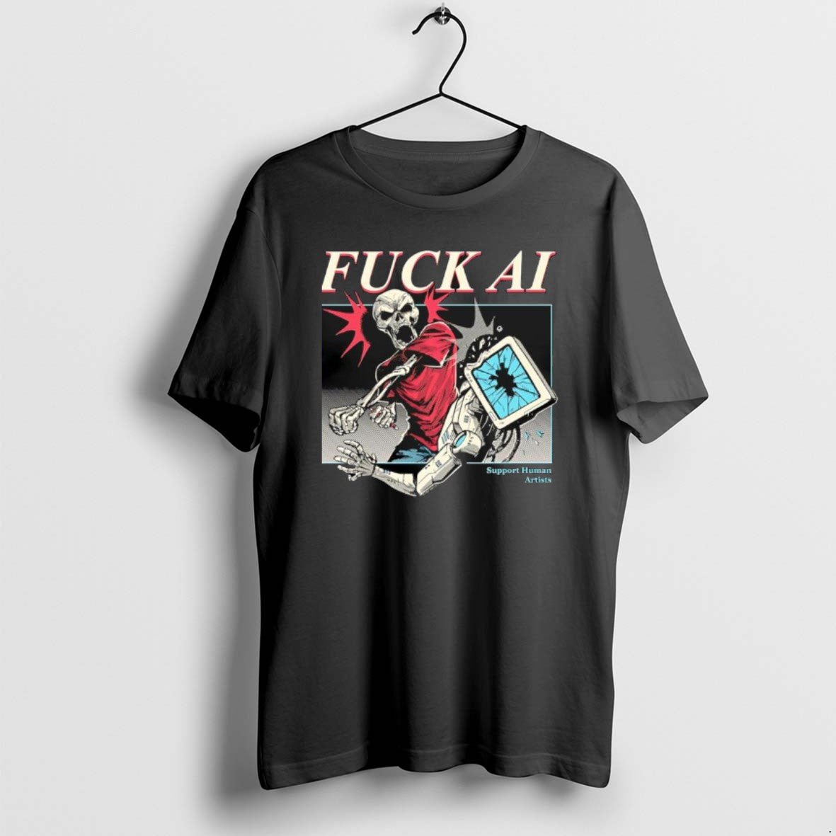 Official Fuck Ai The Yetee Skeleton Ai Robot