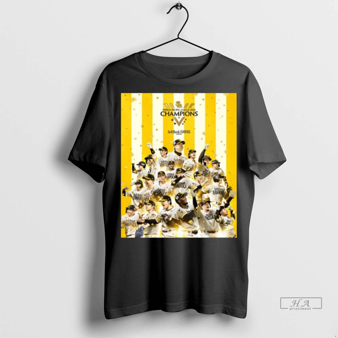 Official Fukuoka Softbank Hawks Baseball Persol Pacific League 2025 Champions Tshirts Sweater