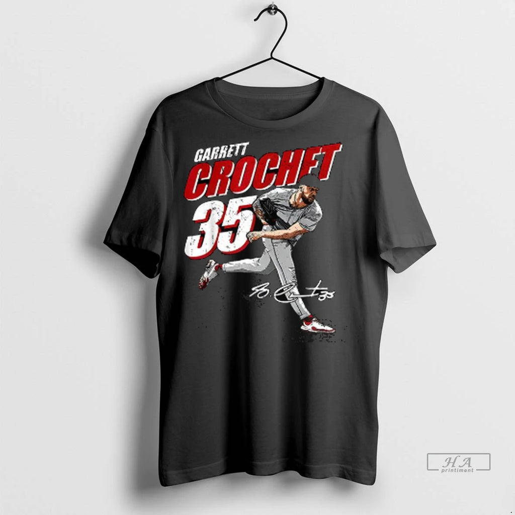 Official Garrett Crochet 35 Player Baseball Signature Tshirts Sweater