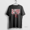 Official Georgia Bulldogs Dawgs On Top College Football Playoff 2025 26 Slogan Mascot