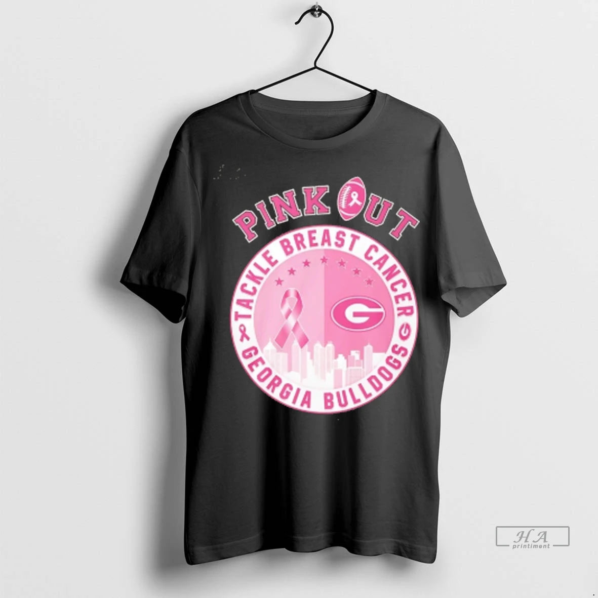 Official Georgia Bulldogs Pink Out Tackle Breast Cancer 2025 Logo Tee Tshirts Sweater
