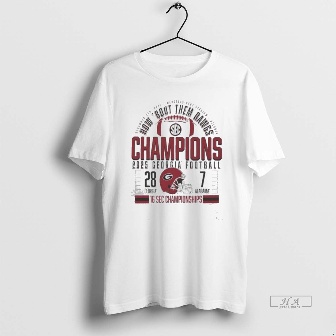 Official Georgia Bulldogs Victory 28 7 Alabama 2025 Sec Football Champions Score