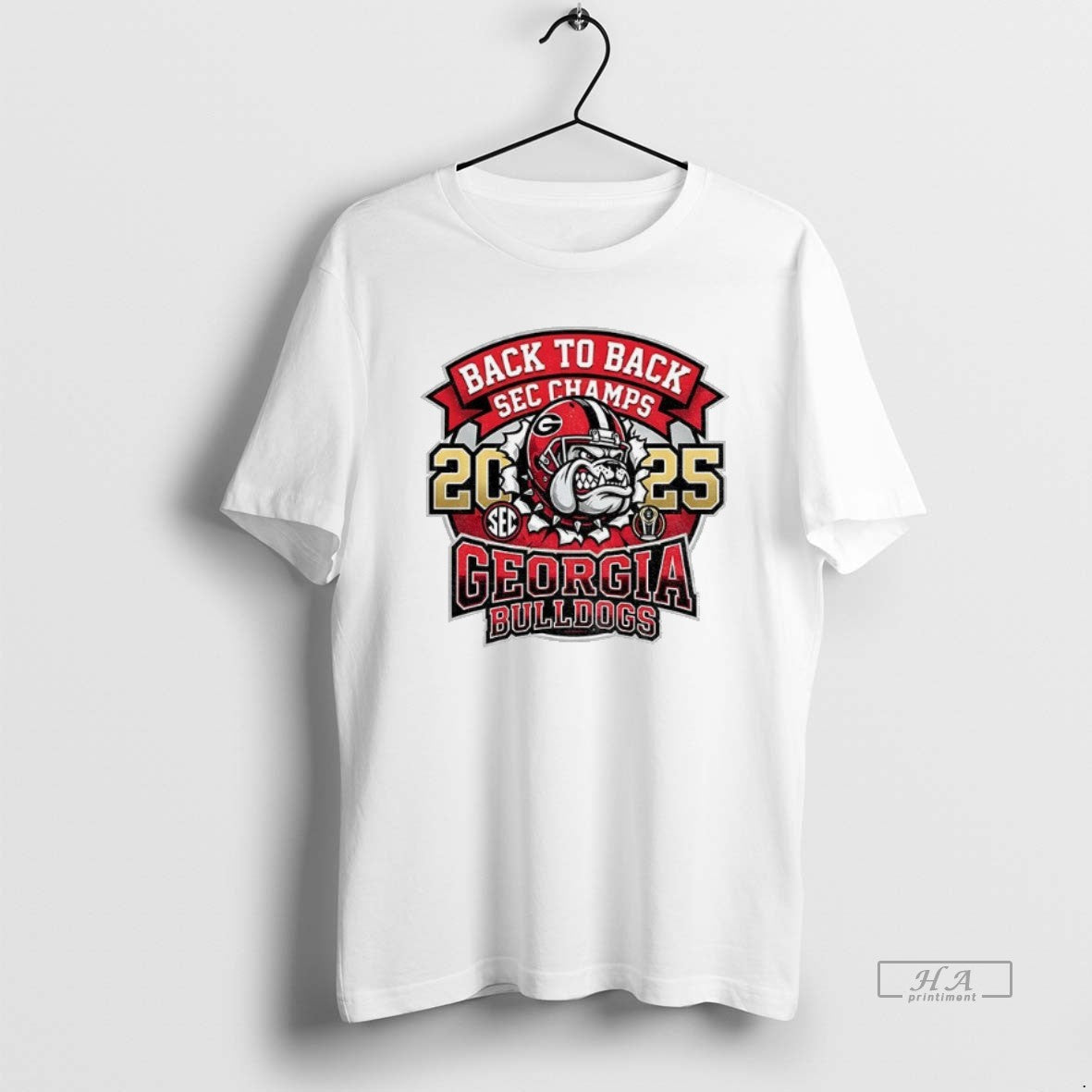 Official Georgia Bulldogs Back To Back Sec Champs 2025 Logo