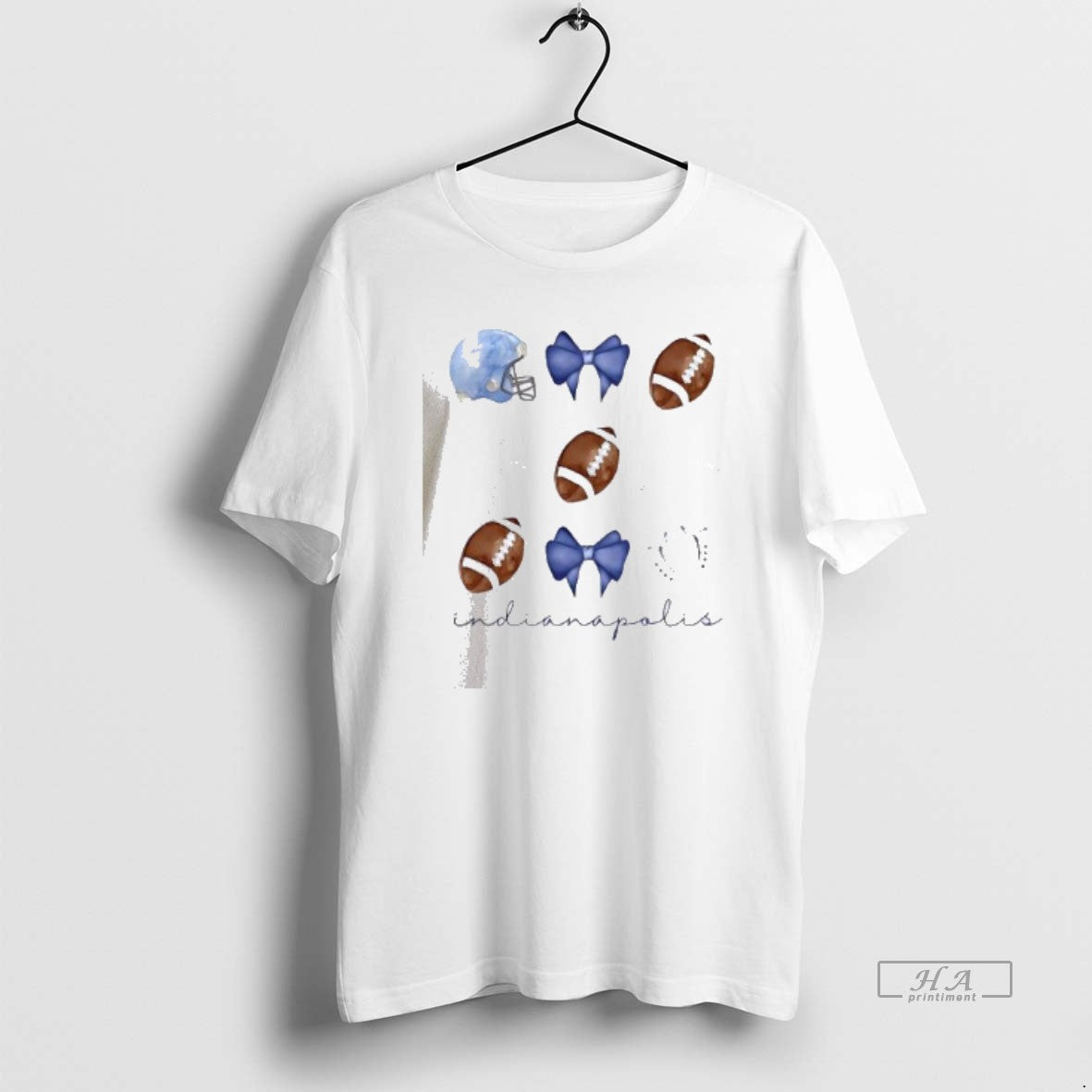 Official Go Indianapolis Football Helmet Bow 1 Fan Graphic Team Spirit