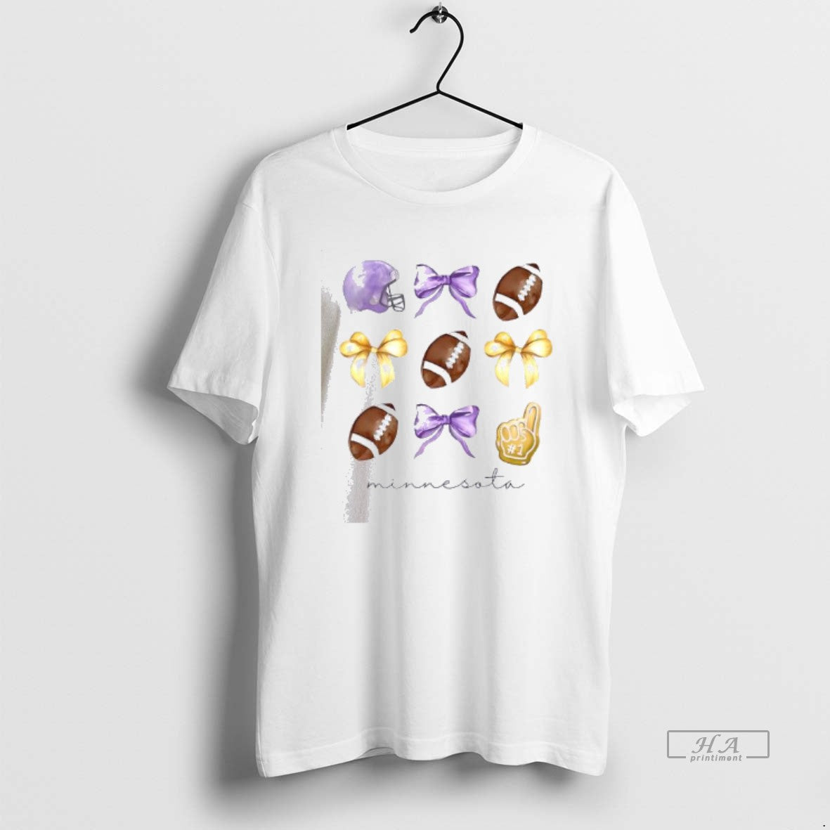 Official Go Minnesota Football Helmet Bow 1 Fan Graphic Team Spirit
