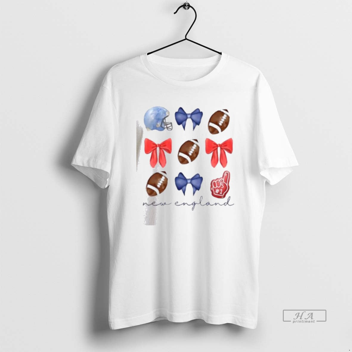Official Go New England Football Helmet Bow 1 Fan Graphic Team Spirit