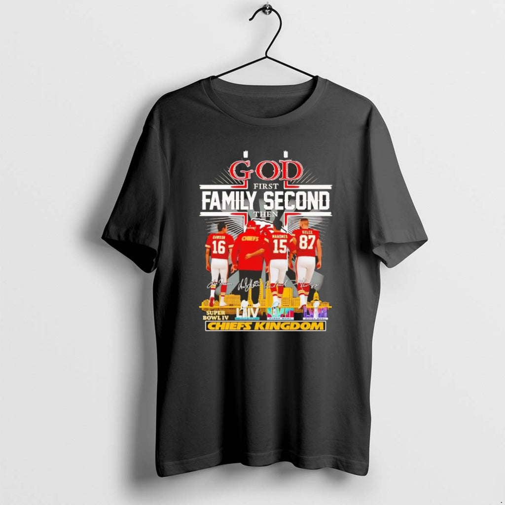 Official God First Family Second Then Chiefs Kingdom Players Christmas Chriast