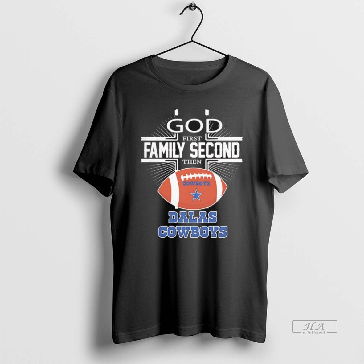 Official God First Family Second Then Dallas Cowboys Logo