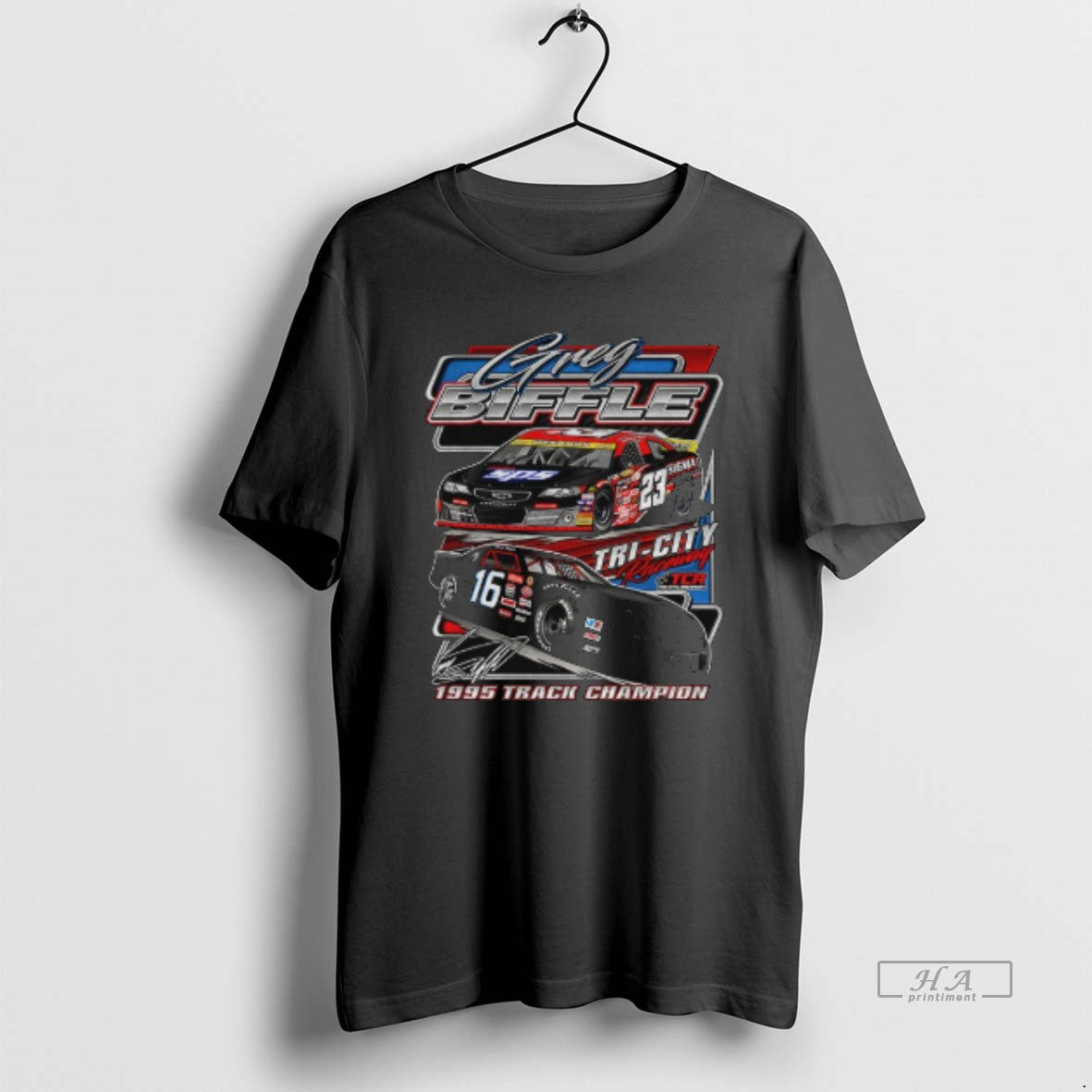 Official Greg Biffle Tri City Raceway 1995 Track Champion Signature