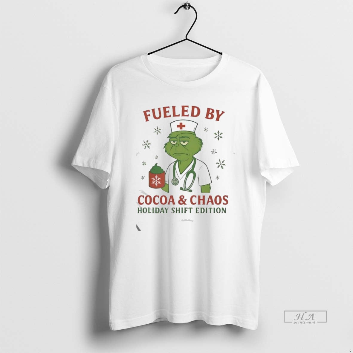 Official Grinch Green Fueled By Cocoa Chaos Holiday Shift Edition Nurse