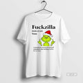 Official Grinch Santa Middle Finger Fuckzilla Definition A Monstrous Version Of Yourself Christmas