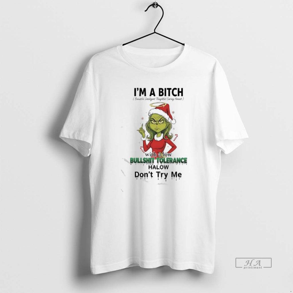Official Grinch Xmas With A Low Bullshit Tolerance Www Halow Dont Try Me