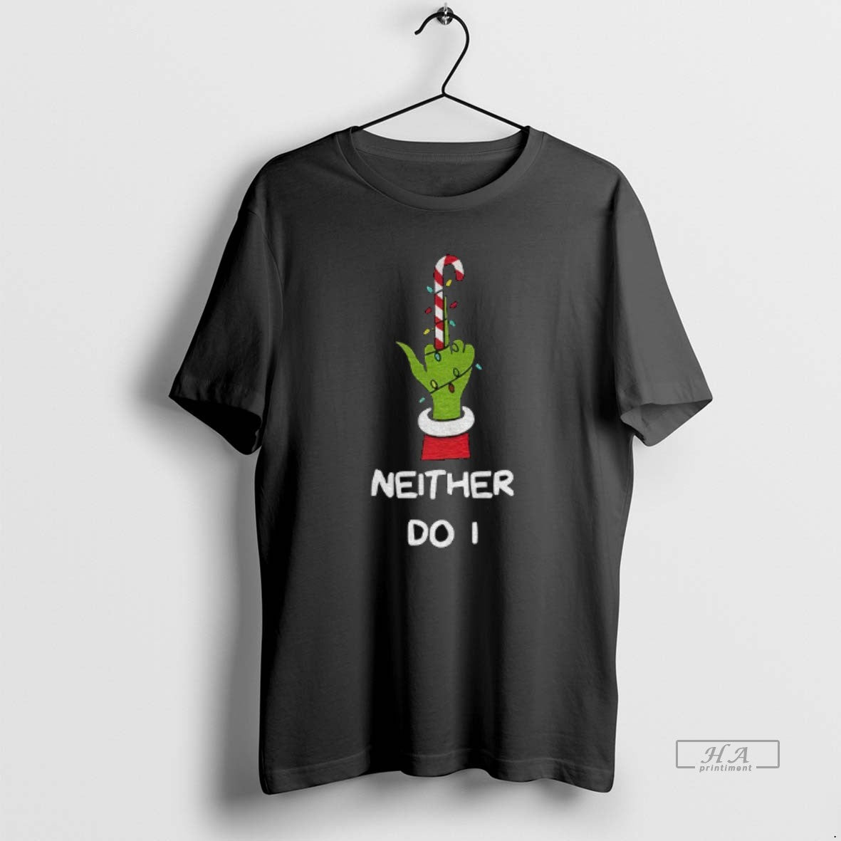Official Grinch Middle Finger Neither Do I Merry Christmas