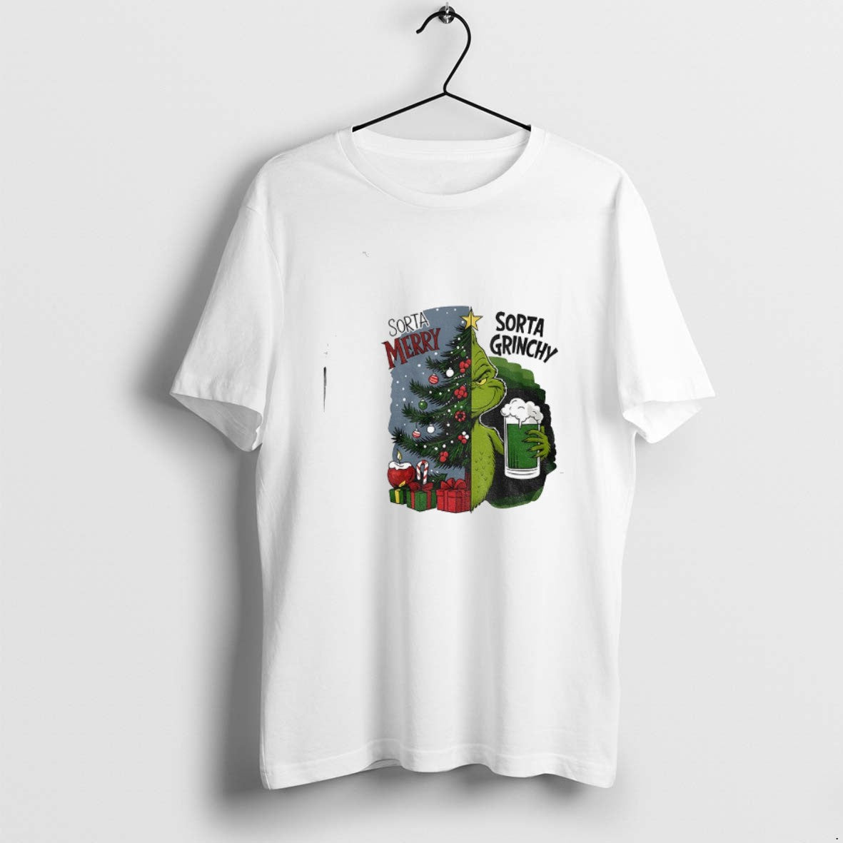 Official Grinch Sorta Merry Sorta Grinchy Christmas Tree Holiday