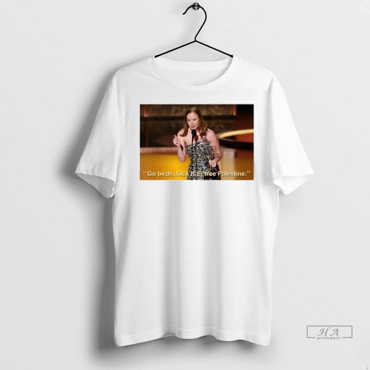Official Hannah Einbinder Go Birds Fuck Ice Free Palestine 2025 Tshirts Sweater