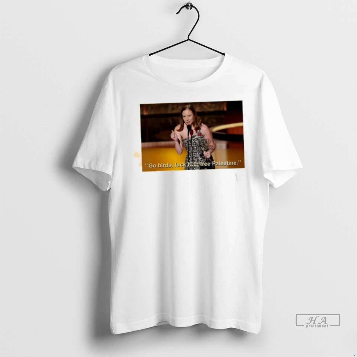 Official Hannah Einbinder Go Birds Fuck Ice Free Palestine Tshirts Sweater