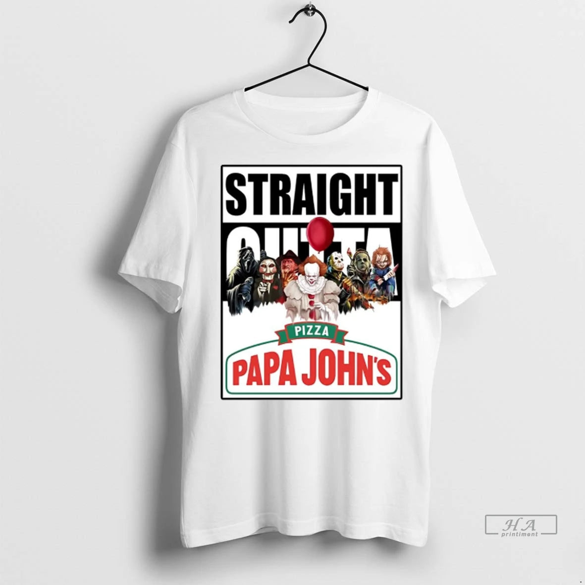 Official Horror Halloween Straight Outta Pizza Papa Johns Tshirts Sweater