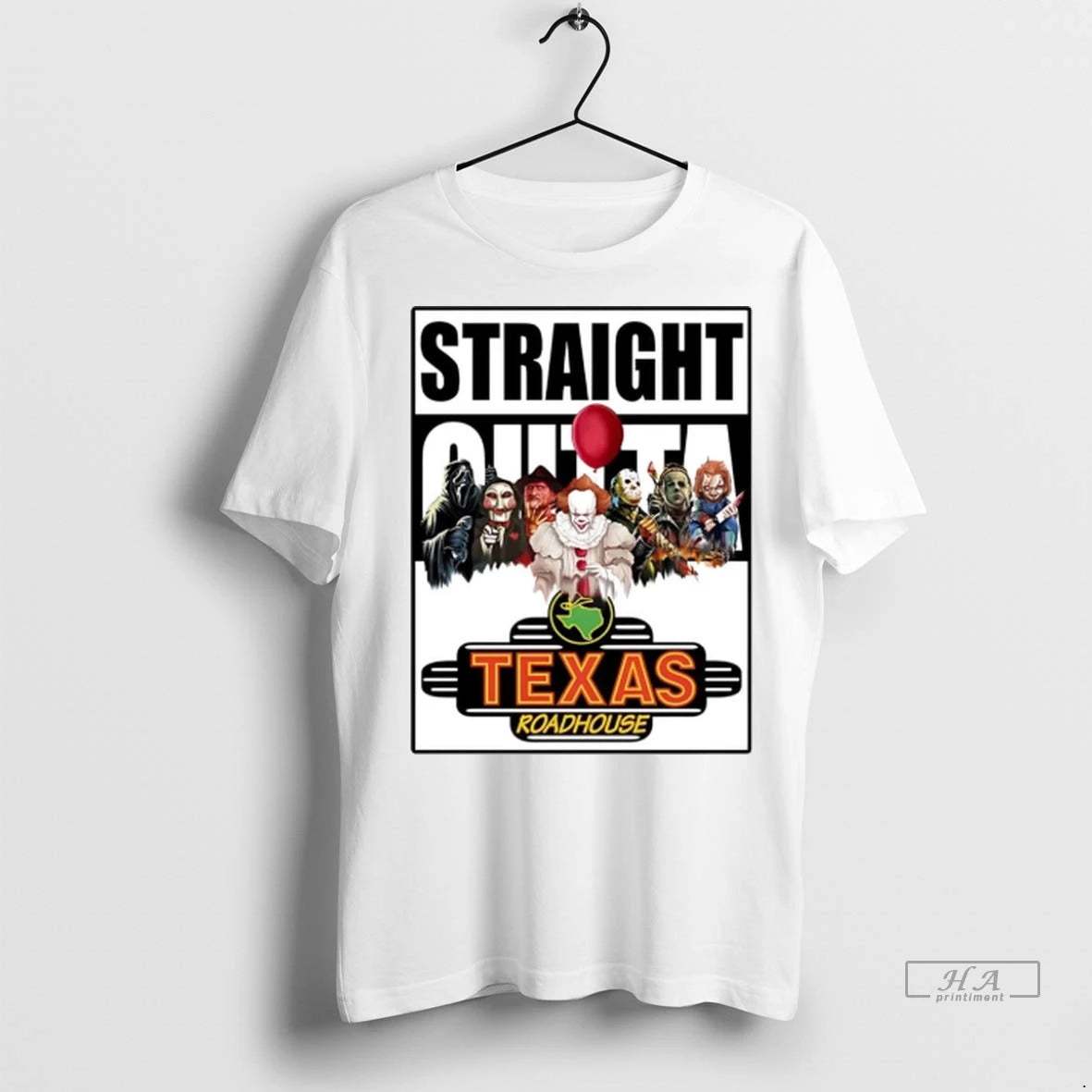 Official Horror Halloween Straight Outta Texas Roadhouse Tshirts Sweater