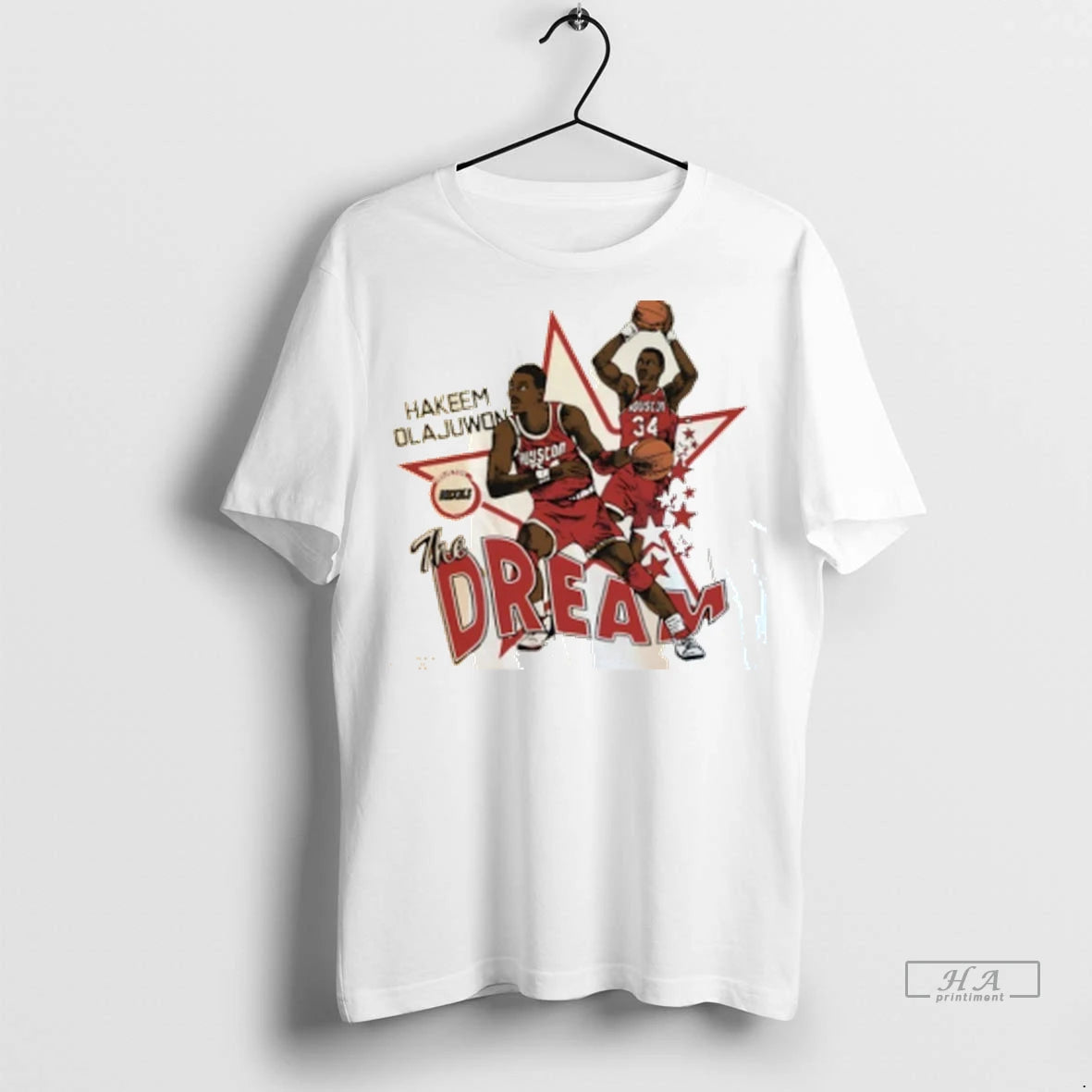 Official Houston Rockets Hakeem Olajuwon The Dream Cartoon Tshirts Sweater
