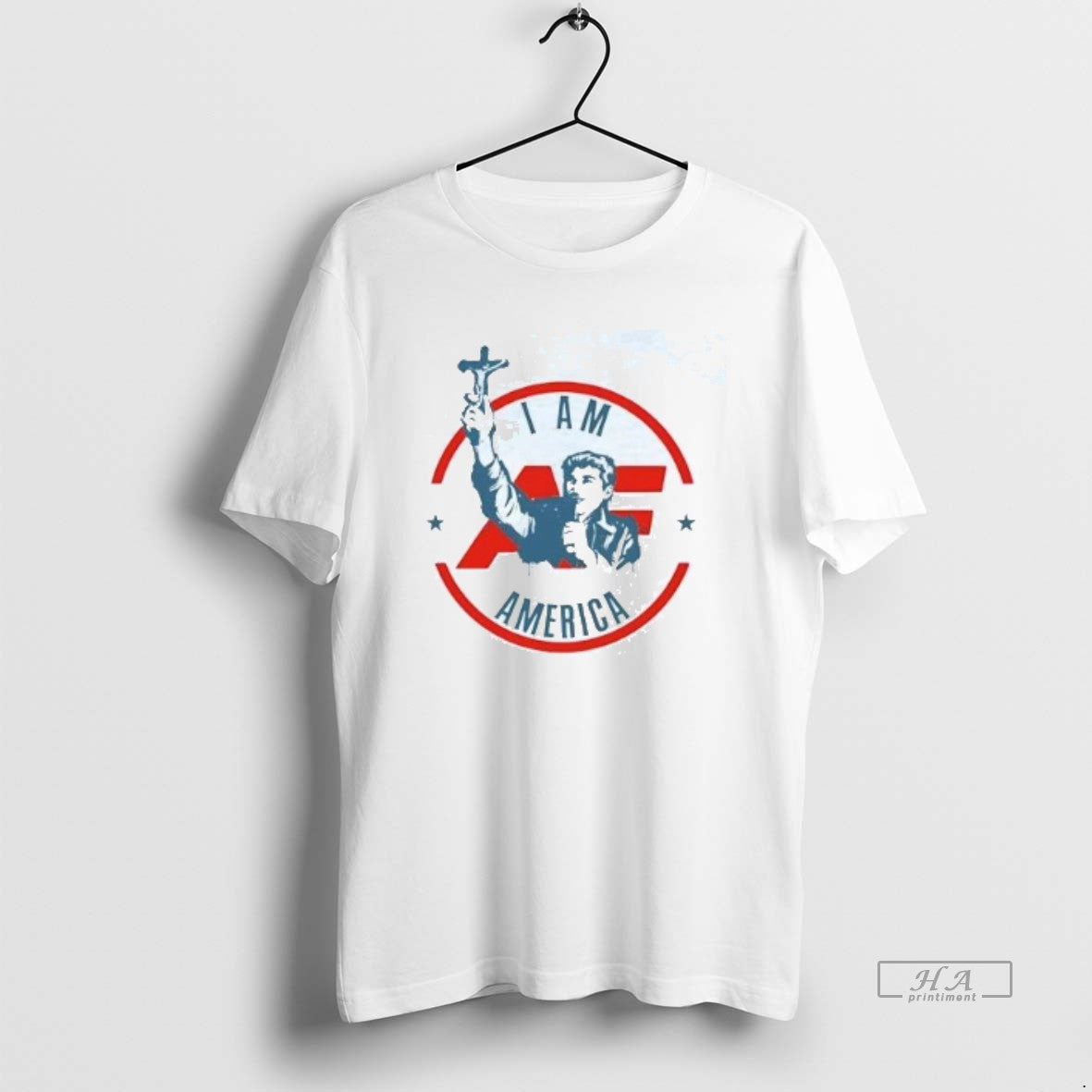 Official I Am America First Crucifix