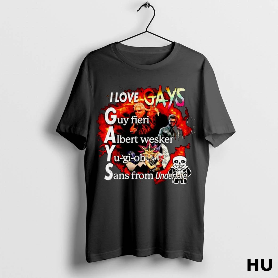 Official I Love Gays Guy Fieri Albert Wesker Yu Gi Oh Sans From Undertale Ornaments
