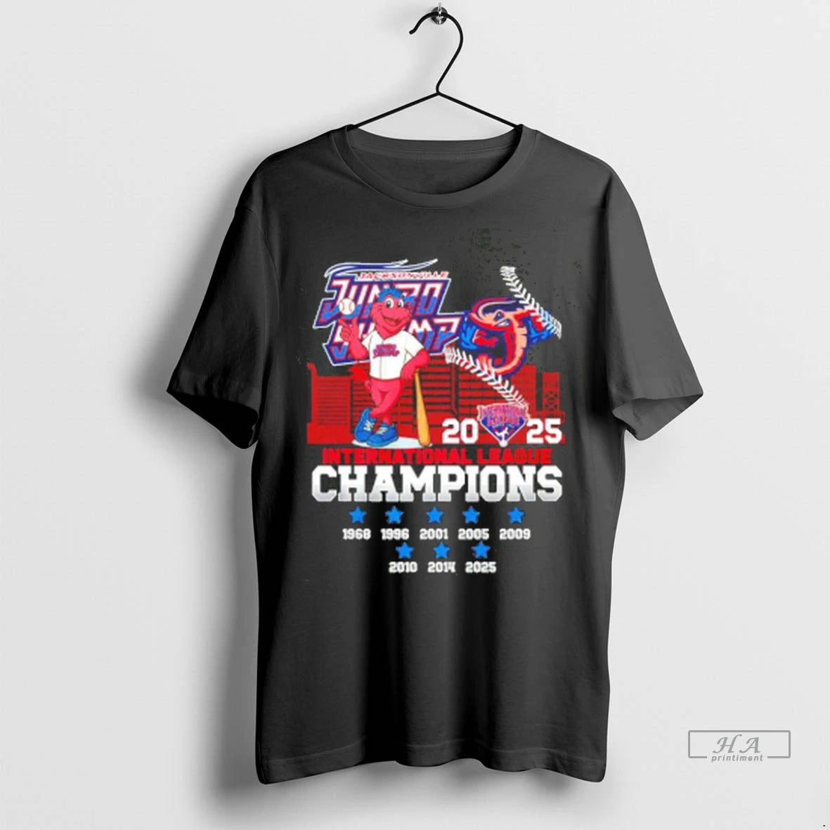 Official Jacksonville Jumbo Shrimp International League Champions 2025 Mascot Tee Tshirts Sweater