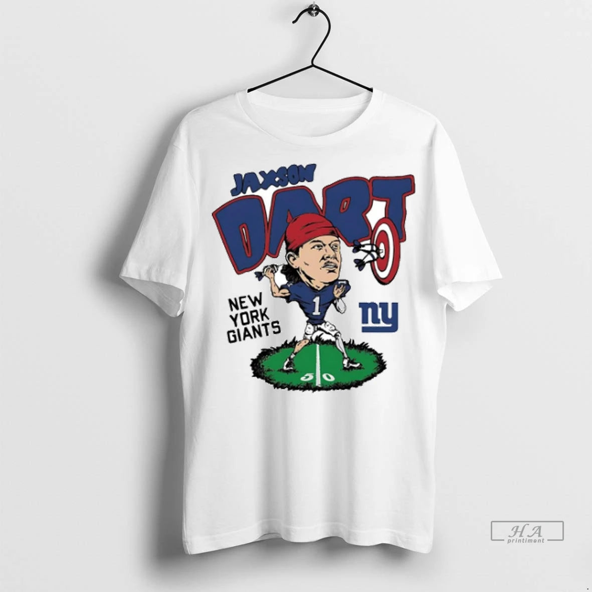 Official Jaxson Dart Caricature New York Giants Tshirts Sweater