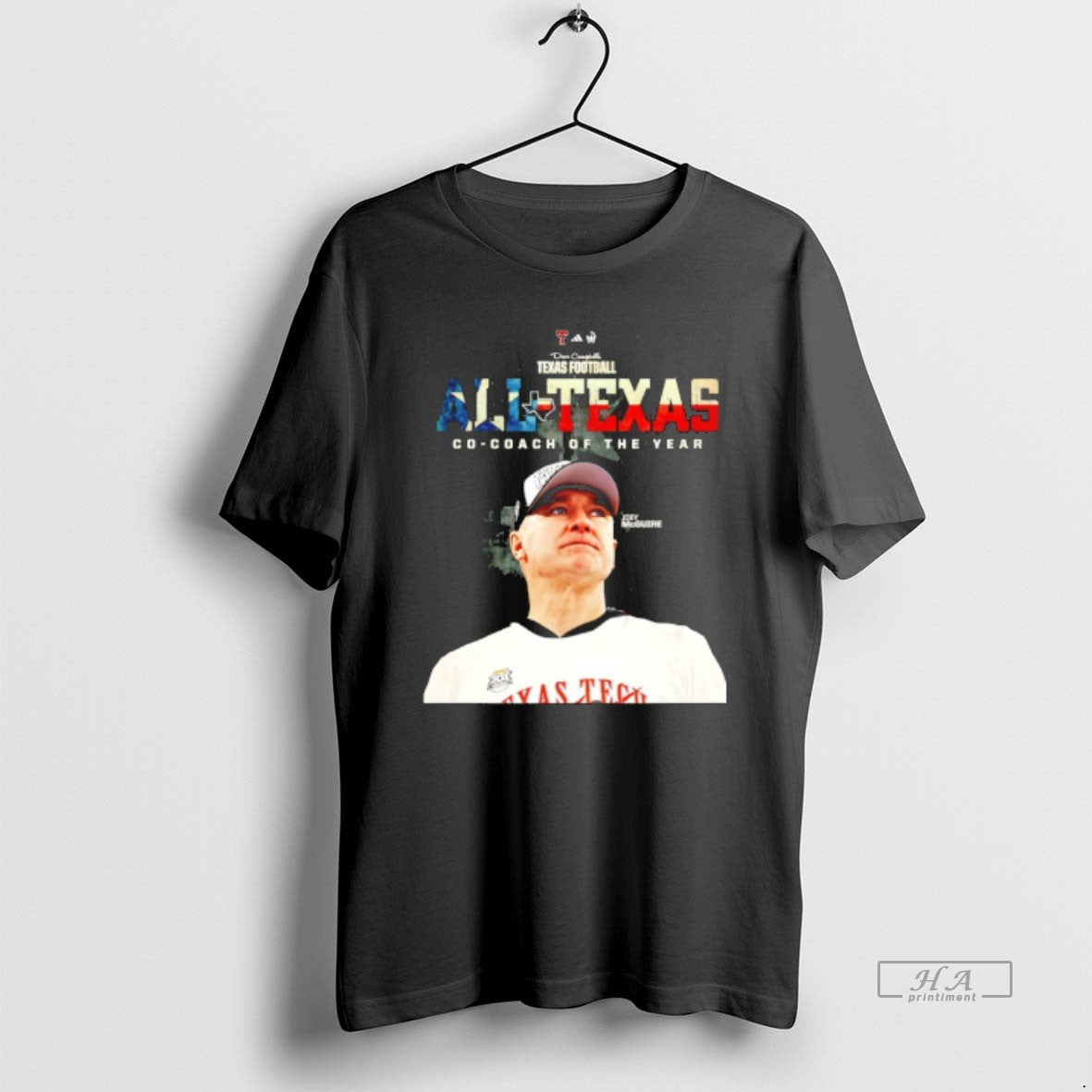Official Joey Mcguire Texas Tech Football All Texas Co Coach Of The Year