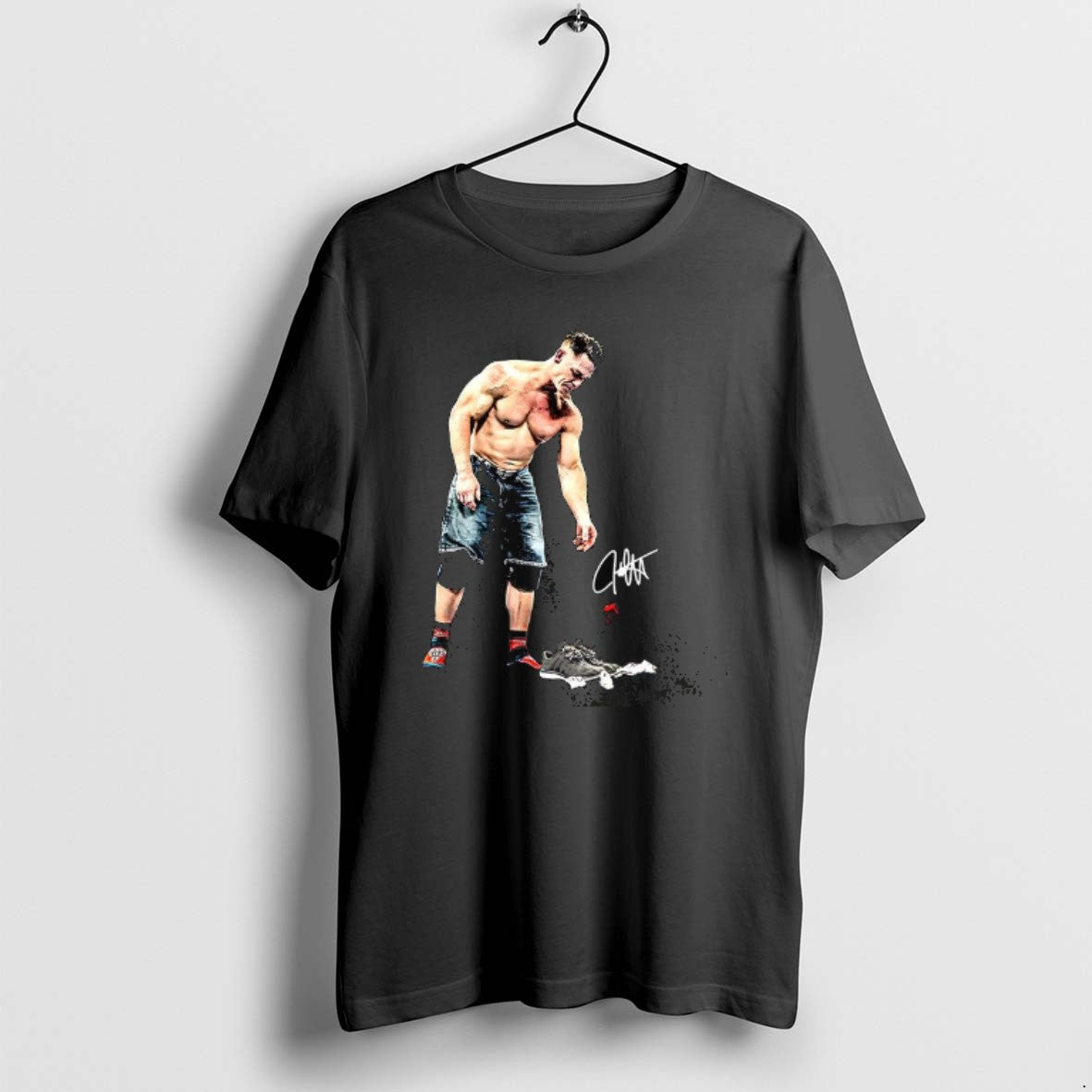 Official John Cena Final Art Never Give Up Signature Hirt
