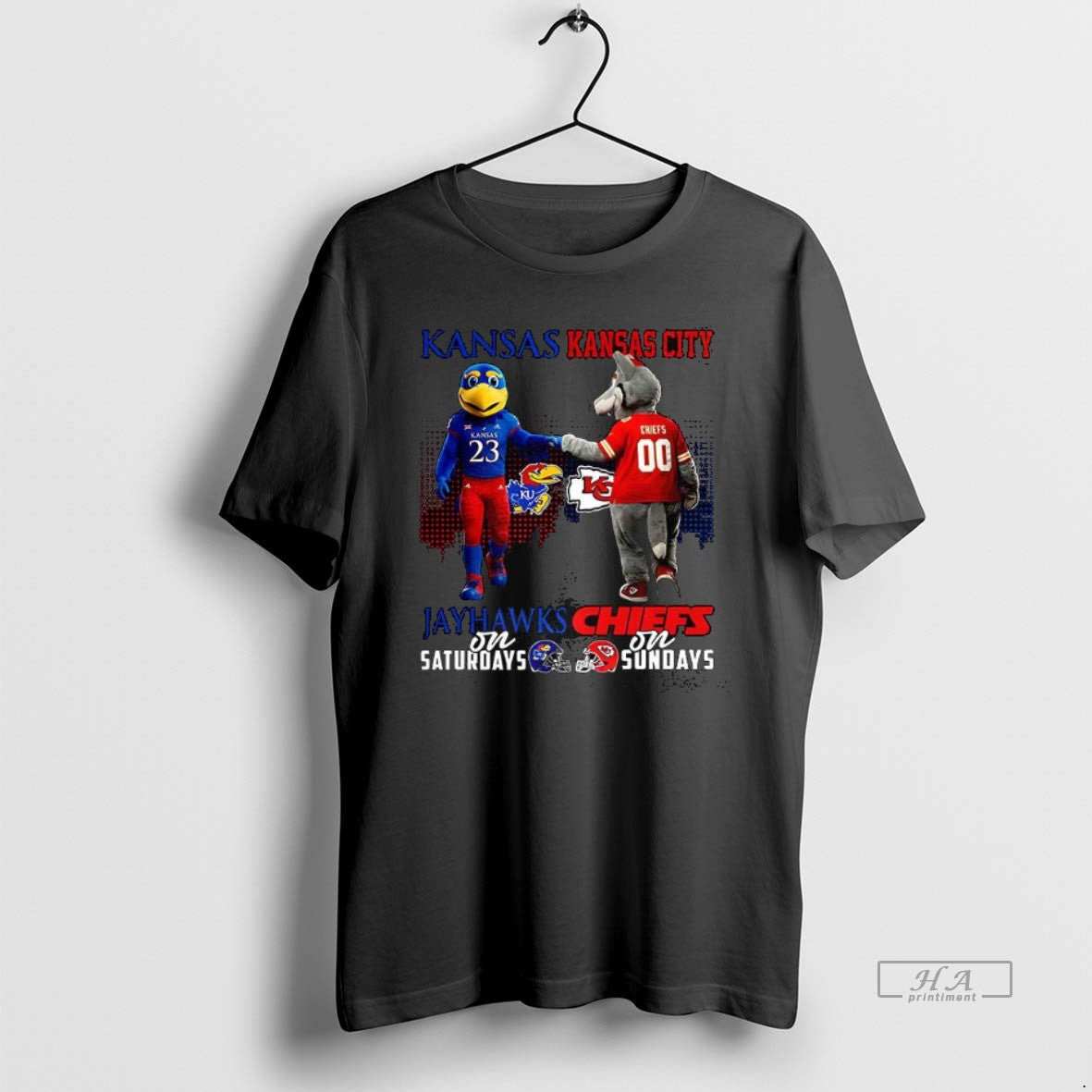 Official Kansas Jayhawks On Saturdays Vs Kansas City Chiefs On Sundays Mascot
