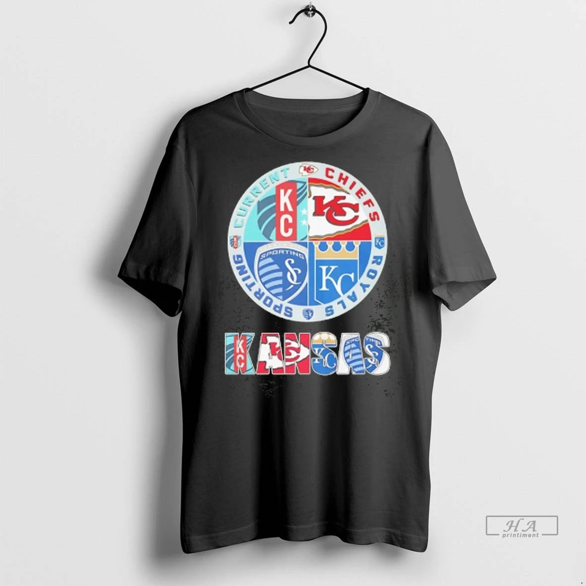 Official Kansas Sports Team Current Chiefs Royals And Sporting Logo Tee Tshirts Sweater