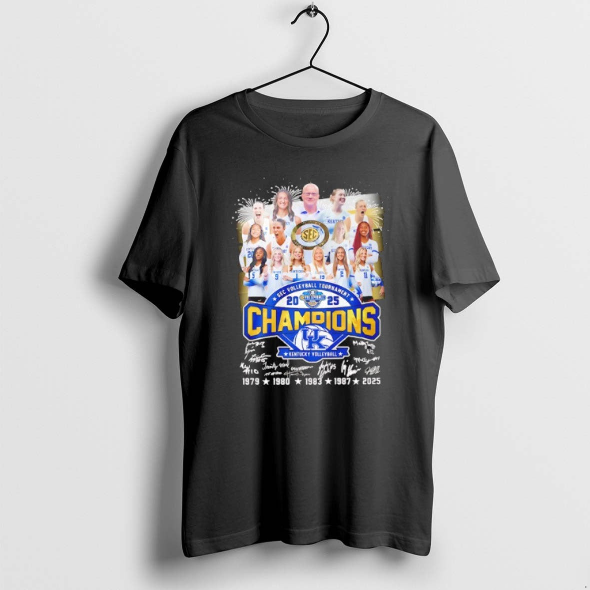Official Kentucky Volleyball 2025 Sec Volleyball Tournament Champions Signatures