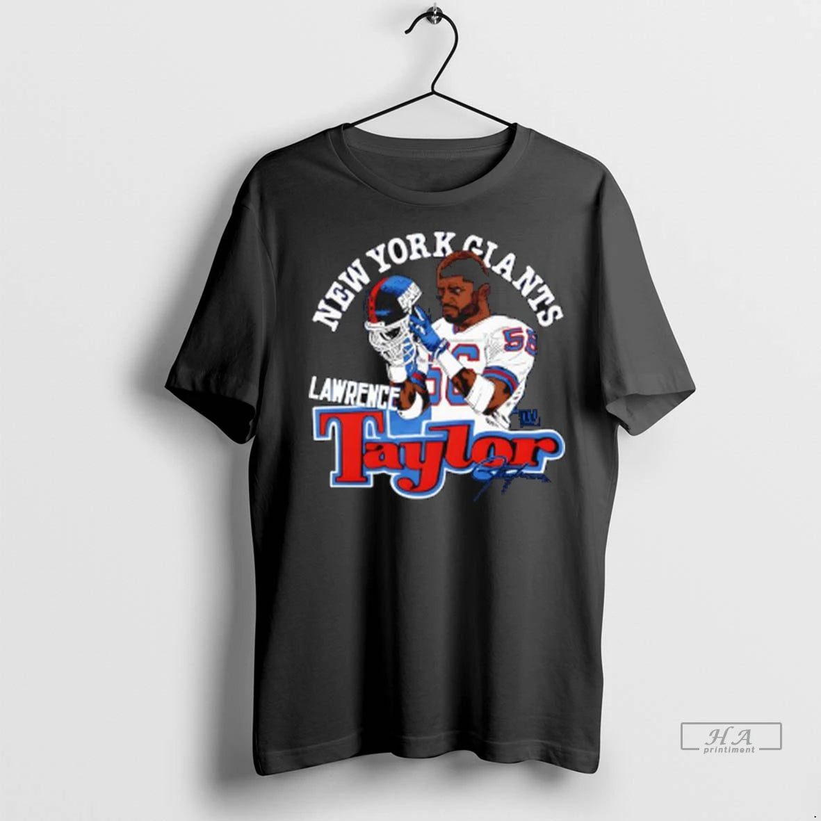 Official Lawrence Taylor New York Giants Retired Player Classic Caricature Signature Ladies Tshirts Sweater