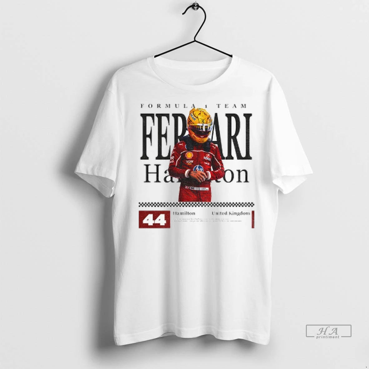 Official Lewis Hamilton Ferrari Formula 1 Team United Kingdom 44 Tshirts Sweater