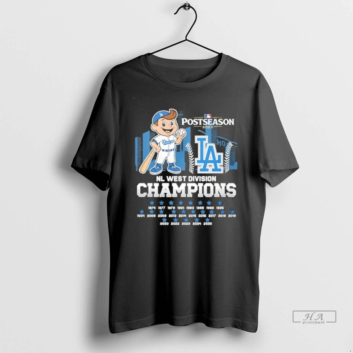 Official Los Angeles Dodgers 2025 Postseason Nl West Division Champions Tee Tshirts Sweater