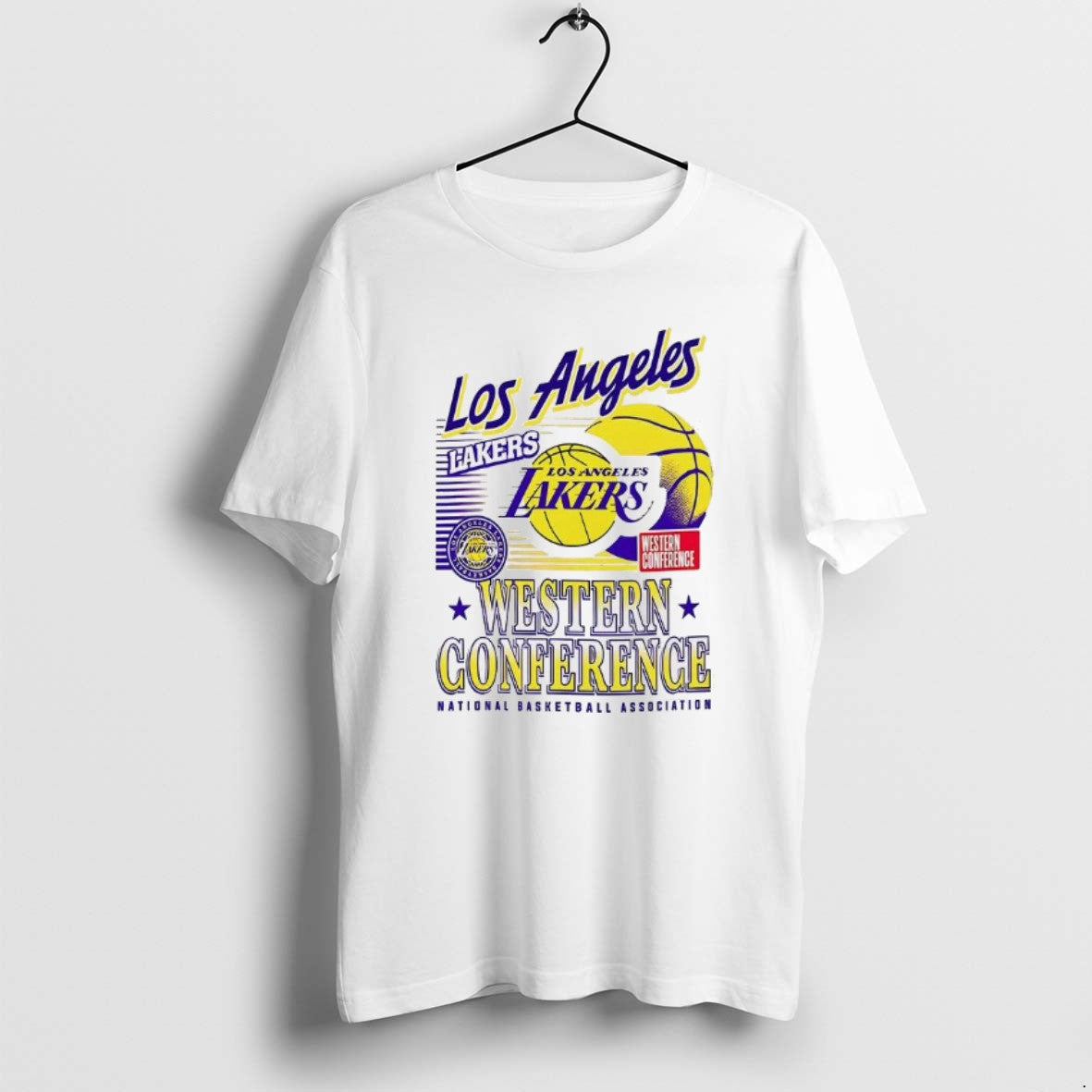 Official Los Angeles Lakers Nba Western Conference Logo And Ball
