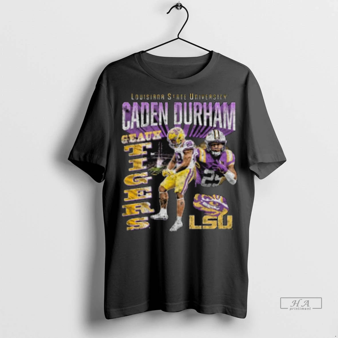 Official Louissuana State University Caden Durham Geaux Tiger Lsu Long Sleve Tshirts Sweater